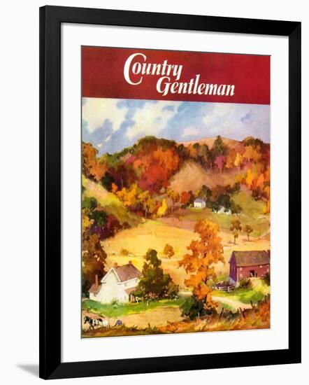 "Farm Landscape," Country Gentleman Cover, November 1, 1940-null-Framed Giclee Print