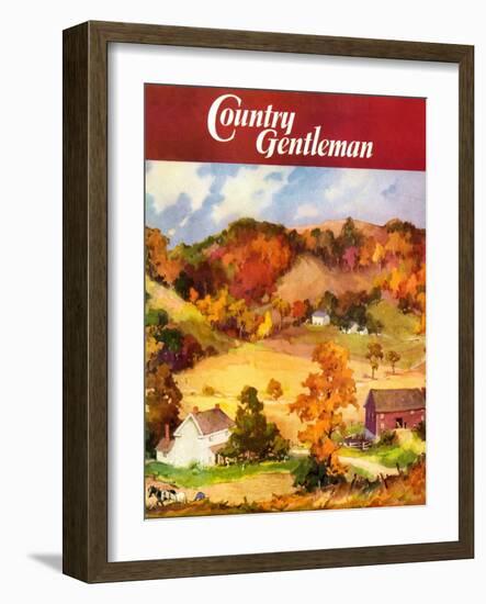 "Farm Landscape," Country Gentleman Cover, November 1, 1940-null-Framed Giclee Print