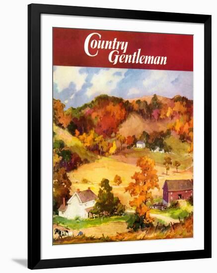 "Farm Landscape," Country Gentleman Cover, November 1, 1940-null-Framed Giclee Print