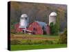 Farm Landscape in Fall Color, Arlington, Vermont, USA-Joe Restuccia III-Stretched Canvas