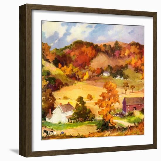 "Farm Landscape,"November 1, 1940-null-Framed Giclee Print