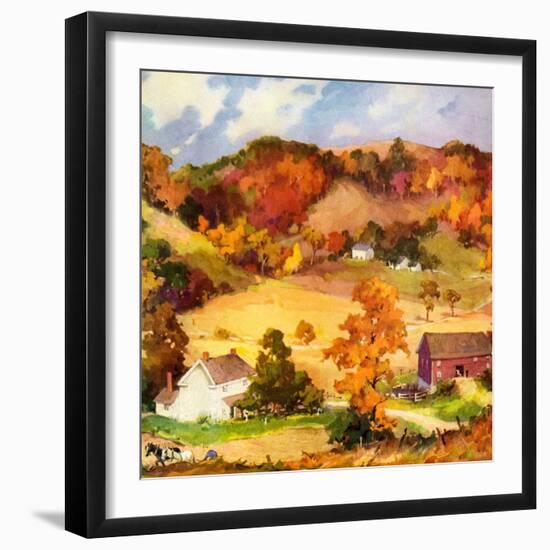 "Farm Landscape,"November 1, 1940-null-Framed Giclee Print