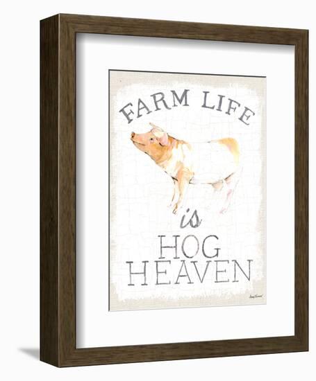 Farm Life burlap-Avery Tillmon-Framed Art Print