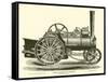 Farm Locomotive Engine, by Aveling and Porter-null-Framed Stretched Canvas