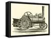 Farm Locomotive Engine, by Aveling and Porter-null-Framed Stretched Canvas