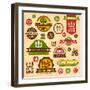 Farm Logo Labels and Designs-Chistoprudnaya-Framed Art Print