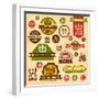 Farm Logo Labels and Designs-Chistoprudnaya-Framed Art Print