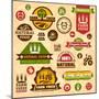 Farm Logo Labels and Designs-Chistoprudnaya-Mounted Art Print