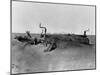 Farm Machinery Buried in Sand-null-Mounted Photographic Print