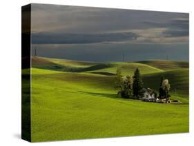 Farm near Colfax at Dusk, Palouse, Washington, USA-Charles Sleicher-Stretched Canvas