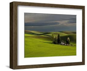 Farm near Colfax at Dusk, Palouse, Washington, USA-Charles Sleicher-Framed Photographic Print