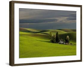 Farm near Colfax at Dusk, Palouse, Washington, USA-Charles Sleicher-Framed Photographic Print