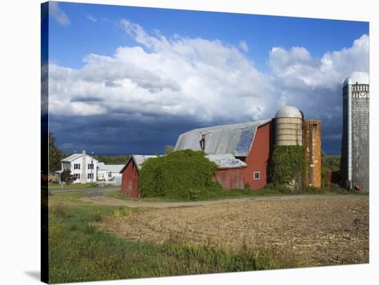 Farm Near Leichester, Greater Rochester Area, New York State, USA-Richard Cummins-Stretched Canvas