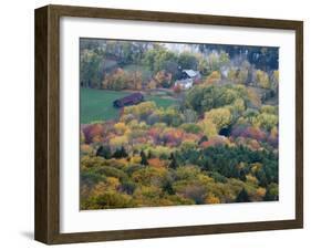 Farm next to the Connecticut River in Hadley, Massachusetts, USA-Jerry & Marcy Monkman-Framed Photographic Print