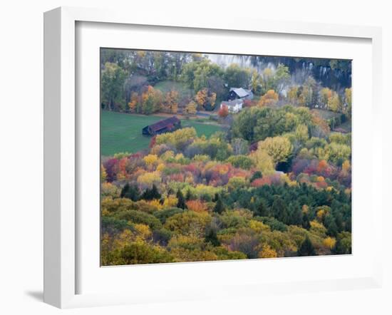 Farm next to the Connecticut River in Hadley, Massachusetts, USA-Jerry & Marcy Monkman-Framed Photographic Print