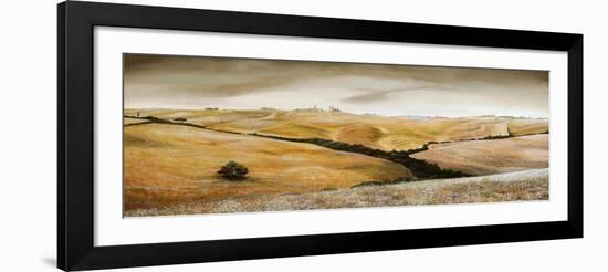 Farm on Hill, Tuscany, 2001-Trevor Neal-Framed Giclee Print