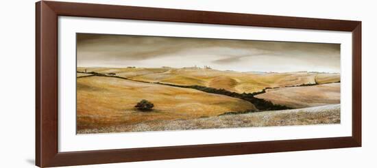 Farm on Hill, Tuscany, 2001-Trevor Neal-Framed Giclee Print