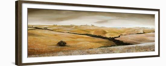 Farm on Hill, Tuscany, 2001-Trevor Neal-Framed Giclee Print