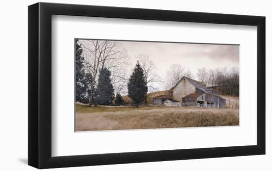 Farm on the Hill-Ray Hendershot-Framed Art Print