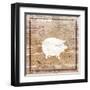 Farm Pig Silhouette-Elizabeth Medley-Framed Art Print