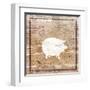 Farm Pig Silhouette-Elizabeth Medley-Framed Art Print