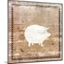 Farm Pig Silhouette-Elizabeth Medley-Mounted Art Print