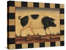 Farm Pig-Diane Pedersen-Stretched Canvas