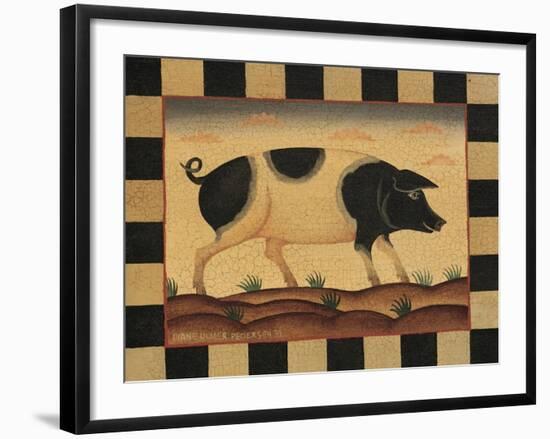 Farm Pig-Diane Pedersen-Framed Art Print