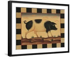 Farm Pig-Diane Pedersen-Framed Art Print