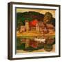 "Farm Pond Landscape," July 28, 1945-Mead Schaeffer-Framed Giclee Print