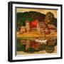 "Farm Pond Landscape," July 28, 1945-Mead Schaeffer-Framed Giclee Print