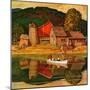 "Farm Pond Landscape," July 28, 1945-Mead Schaeffer-Mounted Giclee Print