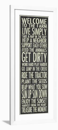 Farm Rules-Erin Clark-Framed Giclee Print