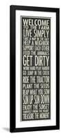 Farm Rules-Erin Clark-Framed Giclee Print