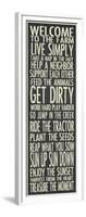 Farm Rules-Erin Clark-Framed Giclee Print