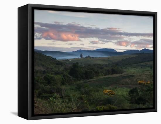 Farm Scene at Sunset in Chapada Diamantina National Park-Alex Saberi-Framed Stretched Canvas