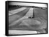 Farm Scene of Tractor in Ploughed Field-Alfred Eisenstaedt-Framed Stretched Canvas