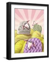 Farm Sheep Yarn-Margaret Wilson-Framed Giclee Print