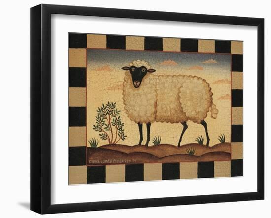 Farm Sheep-Diane Pedersen-Framed Art Print