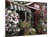 Farm Stand in Red Barn with Flowers, Long Island, New York, USA-Merrill Images-Mounted Photographic Print