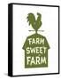 Farm Sweet Farm. Vintage Textured T Shirt Design, Wall Art, Sign, Badge, Emblem with Rustic Rural L-Tortuga-Framed Stretched Canvas