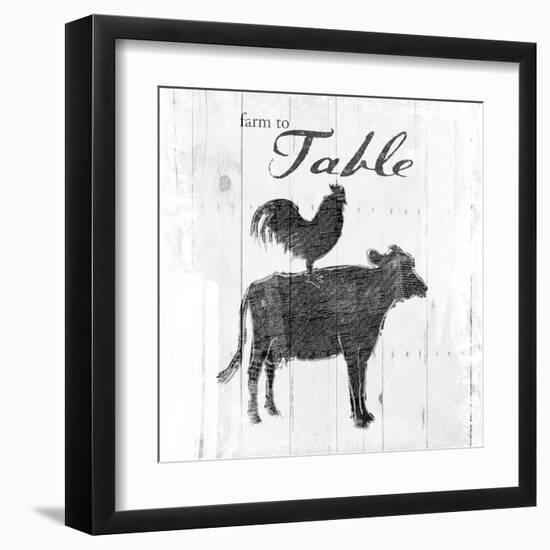 Farm to Chicken & Cow-OnRei-Framed Art Print