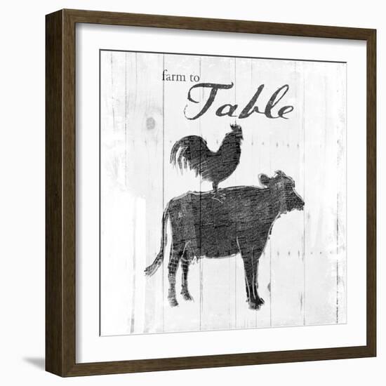 Farm to Chicken & Cow-OnRei-Framed Art Print