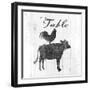 Farm to Chicken & Cow-OnRei-Framed Art Print