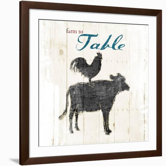 Farm To Chicken Cow-OnRei-Framed Art Print