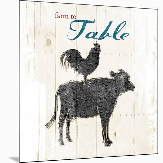 Farm To Chicken Cow-OnRei-Mounted Art Print