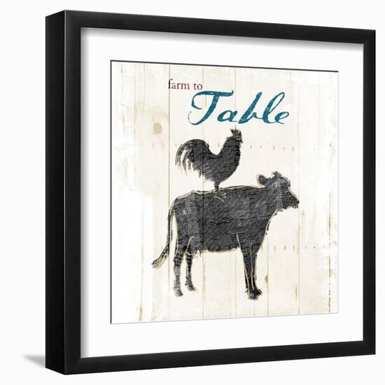 Farm To Chicken Cow-OnRei-Framed Art Print