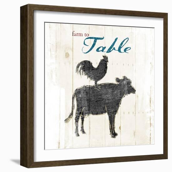 Farm To Chicken Cow-OnRei-Framed Art Print