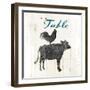 Farm To Chicken Cow-OnRei-Framed Art Print