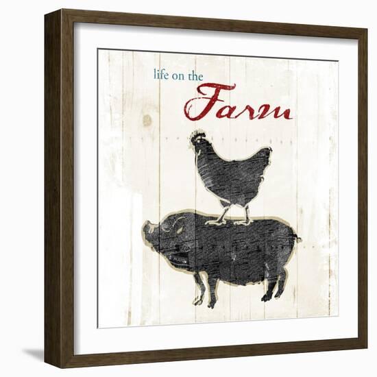 Farm To Chicken Pig-OnRei-Framed Art Print